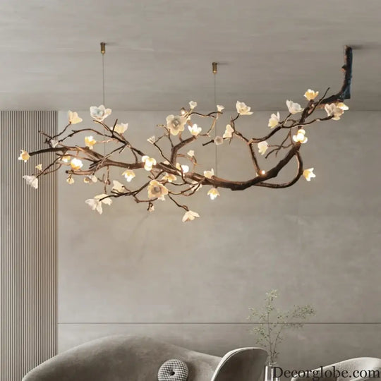 Seraphina Nordic Branch LED Chandelier Dimmable Chrome Pendant Light Chandelier