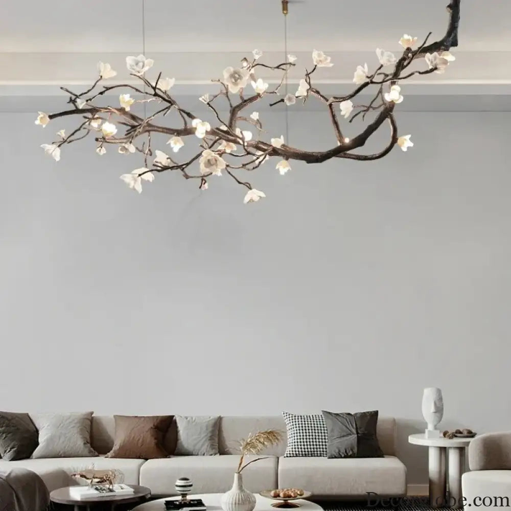 Seraphina Nordic Branch LED Chandelier Dimmable Chrome Pendant Light Chandelier