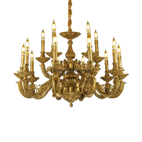 Sloane French Baroque Crystal Copper Branch Chandelier - DecorGlobe
