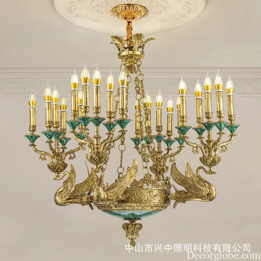 Sofia - French Grand Copper Crystal Villa Chandelier Chandelier
