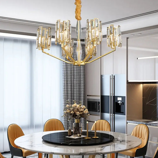 Stainless Steel Living Room Dining Room Chandelier - Designer Post-Modern Elegance for Villas and Duplex Buildings - DecorGlobe
