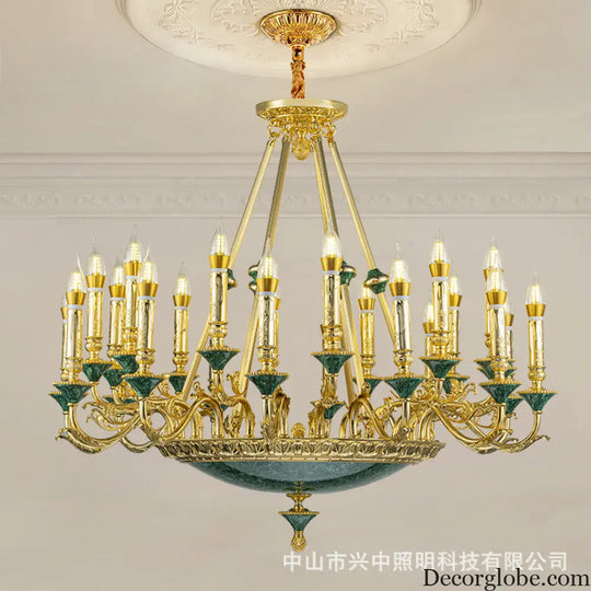 Stella French Retro Copper Crystal Candle Chandelier Chandelier