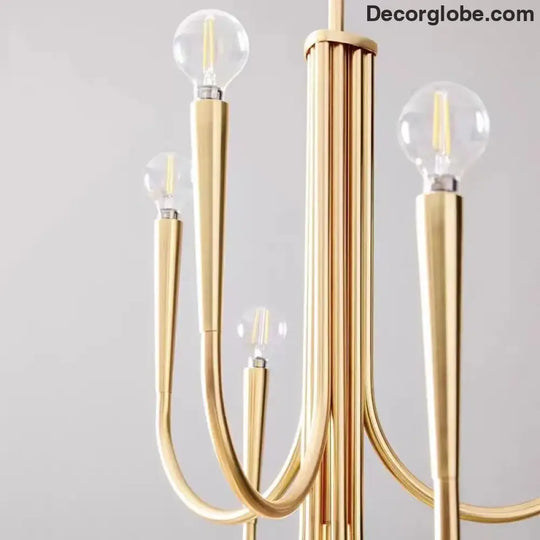 Swoop Arm Chandelier - Retro Elegance for Luxurious Living and Dining Spaces - DecorGlobe