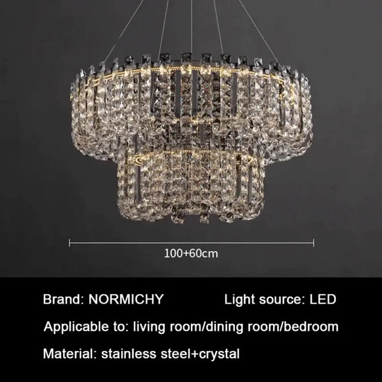 Modern Luxury Crystal LED Chandeliers - Illuminating Elegance for Living and Dining Rooms - DecorGlobe