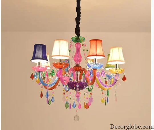 Bohemian Tiffany Style Crystal Chandelier - Vibrant Home Decor Lighting - DecorGlobe