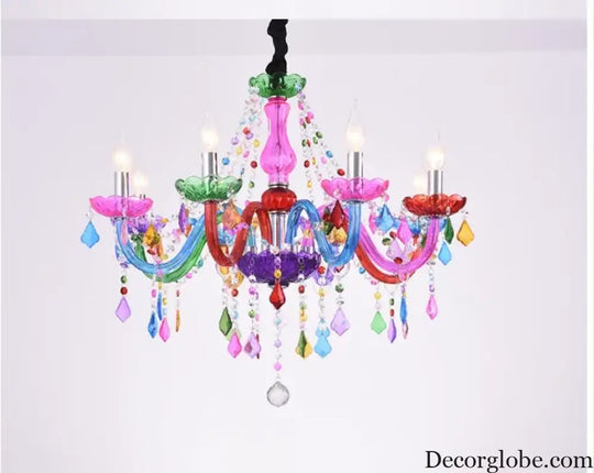 Bohemian Tiffany Style Crystal Chandelier - Vibrant Home Decor Lighting - DecorGlobe