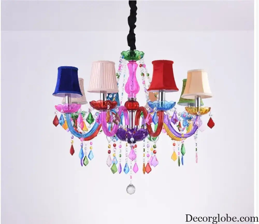 Bohemian Tiffany Style Crystal Chandelier - Vibrant Home Decor Lighting - DecorGlobe