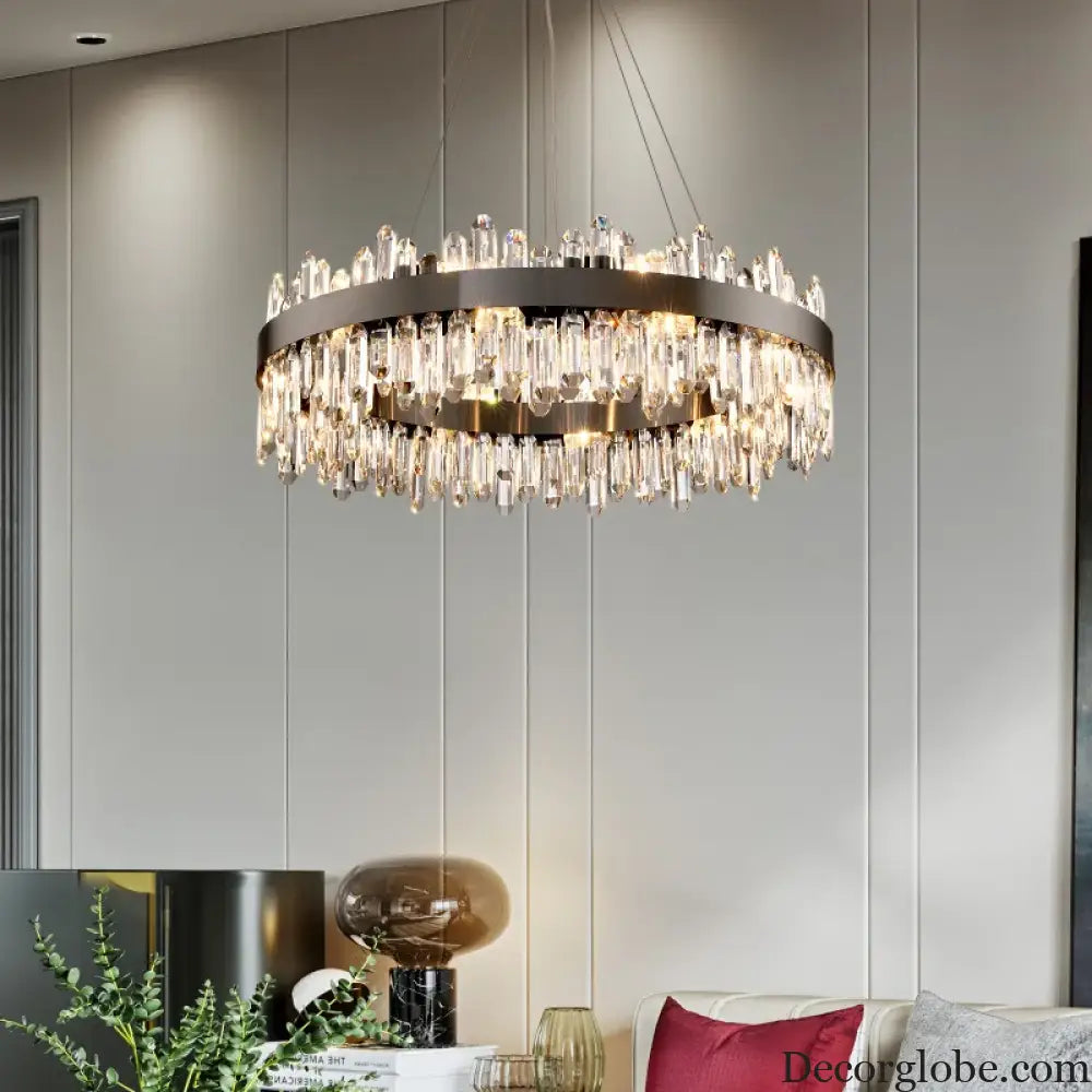 New Style Light Luxury Crystal Chandelier - Modern Elegance for Living Rooms, Dining Areas, Commercial Spaces, and Master Bedrooms - DecorGlobe