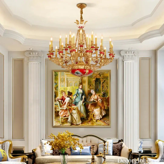 VALÉRIN European Baroque Copper & Ceramic Chandelier Chandelier