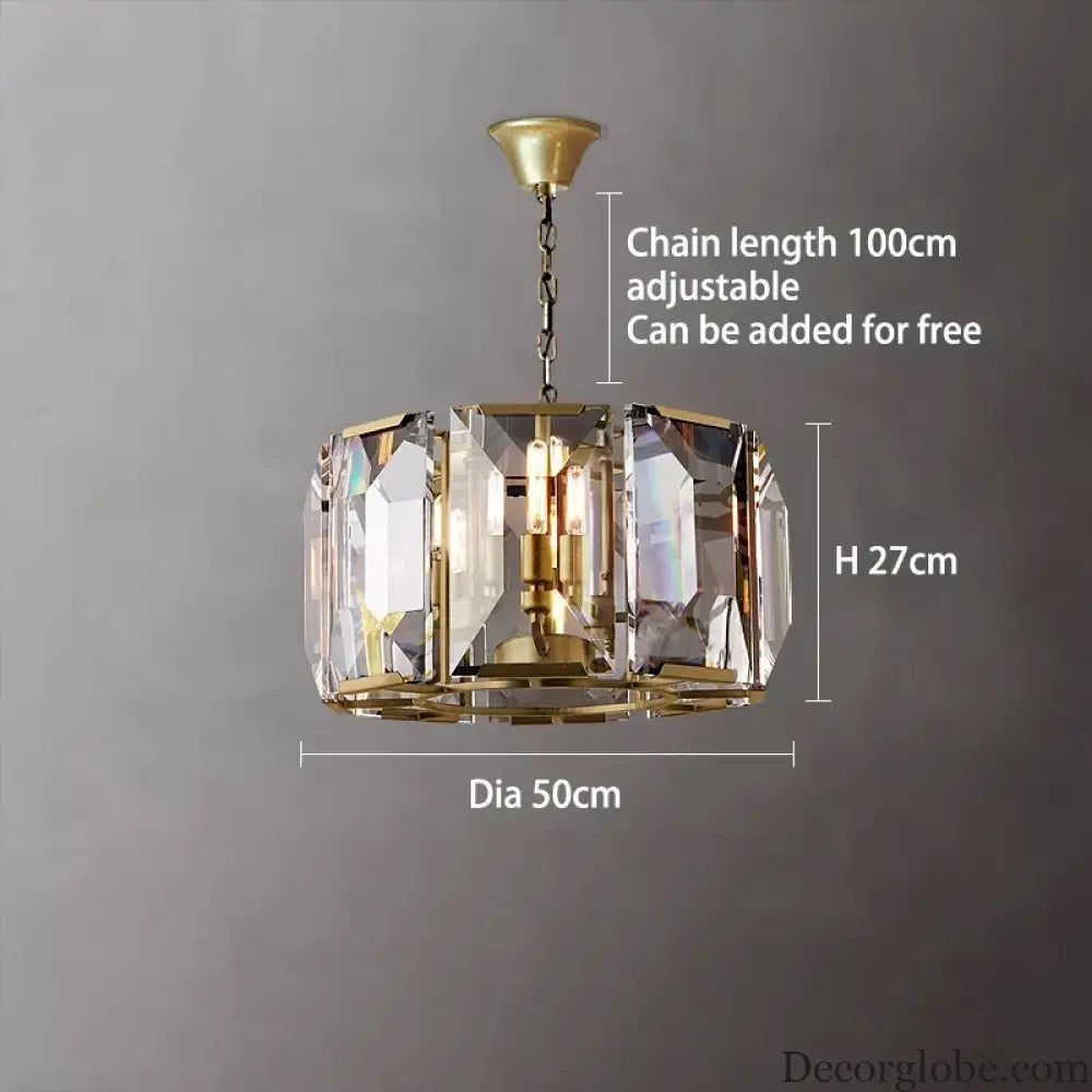 Versatile Dimmable LED Crystal Chandelier - Elegant Lighting Fixture in Gold, Chrome, and Black Finishes for Foyers and More - DecorGlobe