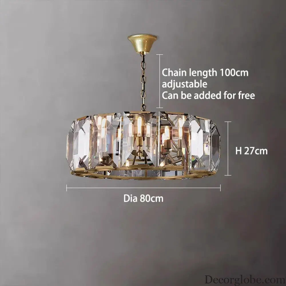 Versatile Dimmable LED Crystal Chandelier - Elegant Lighting Fixture in Gold, Chrome, and Black Finishes for Foyers and More - DecorGlobe