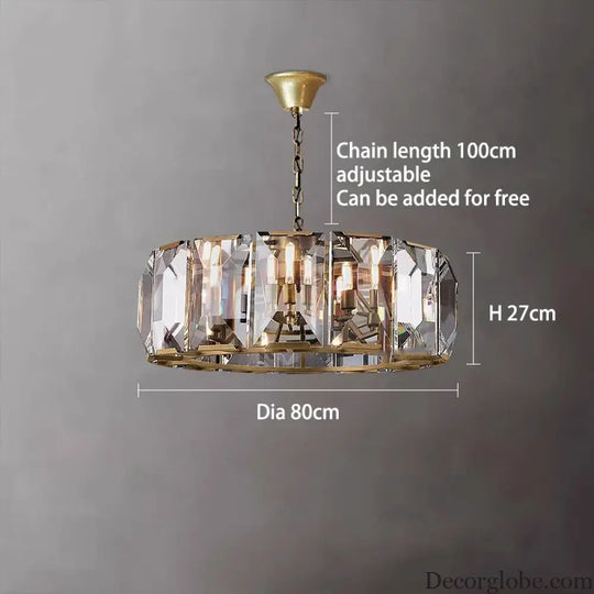 Versatile Dimmable LED Crystal Chandelier - Elegant Lighting Fixture in Gold, Chrome, and Black Finishes for Foyers and More - DecorGlobe