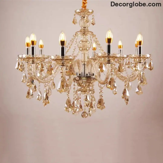 VIREON Cognac Crystal European-Style Chandelier Chandelier