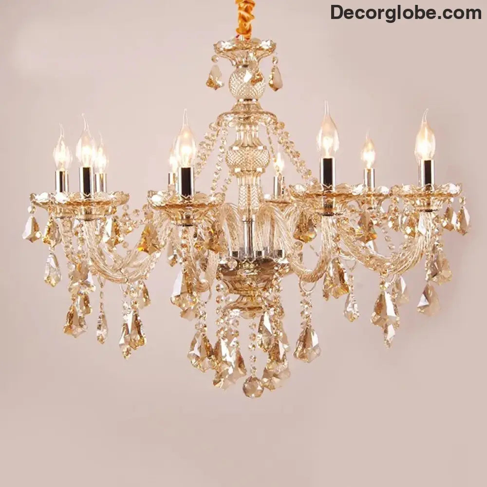 VIREON Cognac Crystal European-Style Chandelier Chandelier
