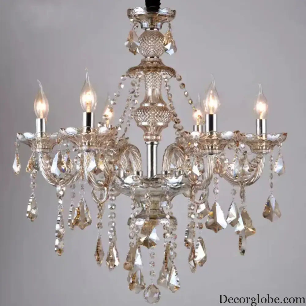 VIREON Cognac Crystal European-Style Chandelier Chandelier