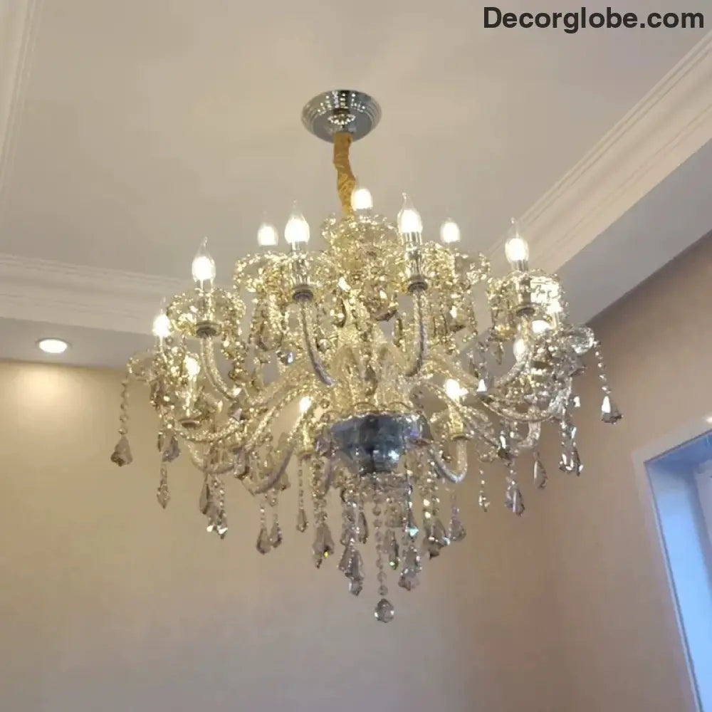 VIREON Cognac Crystal European-Style Chandelier Chandelier