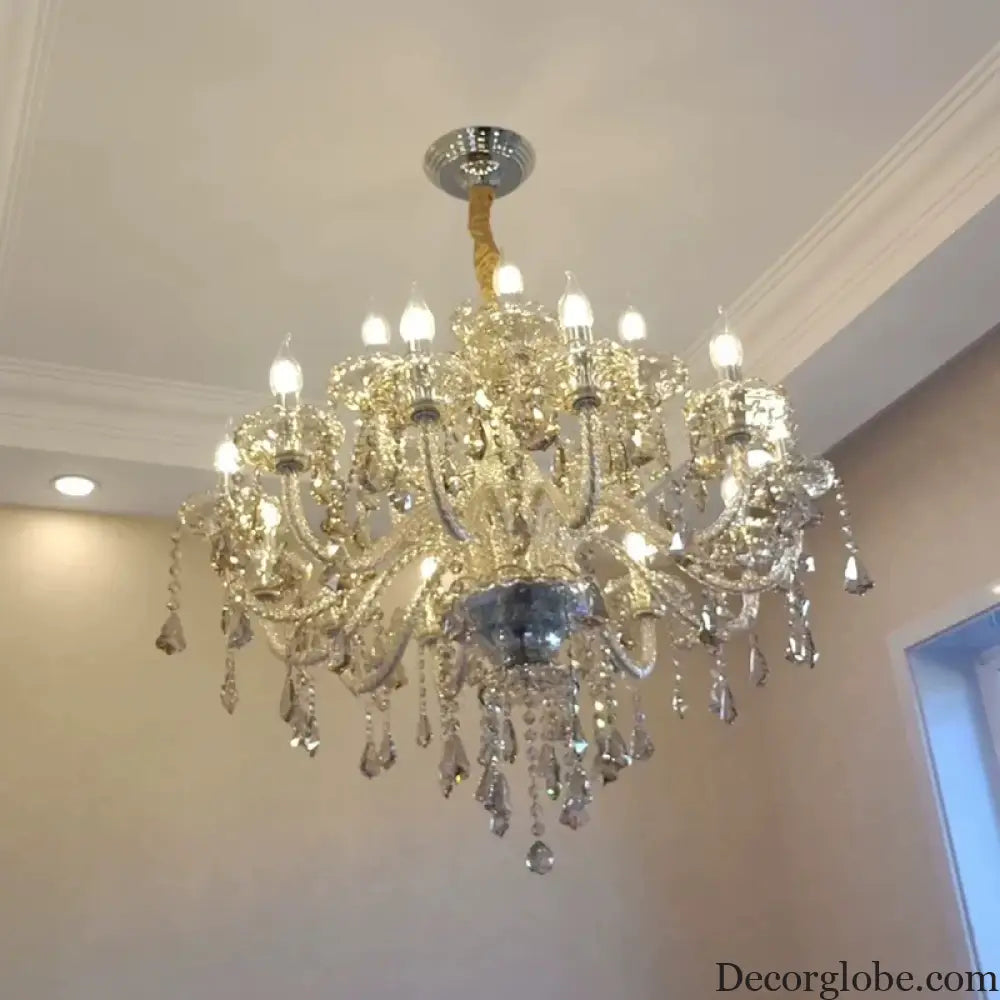 VIREON Cognac Crystal European-Style Chandelier Chandelier