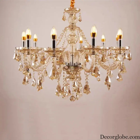 VIREON Cognac Crystal European-Style Chandelier Chandelier