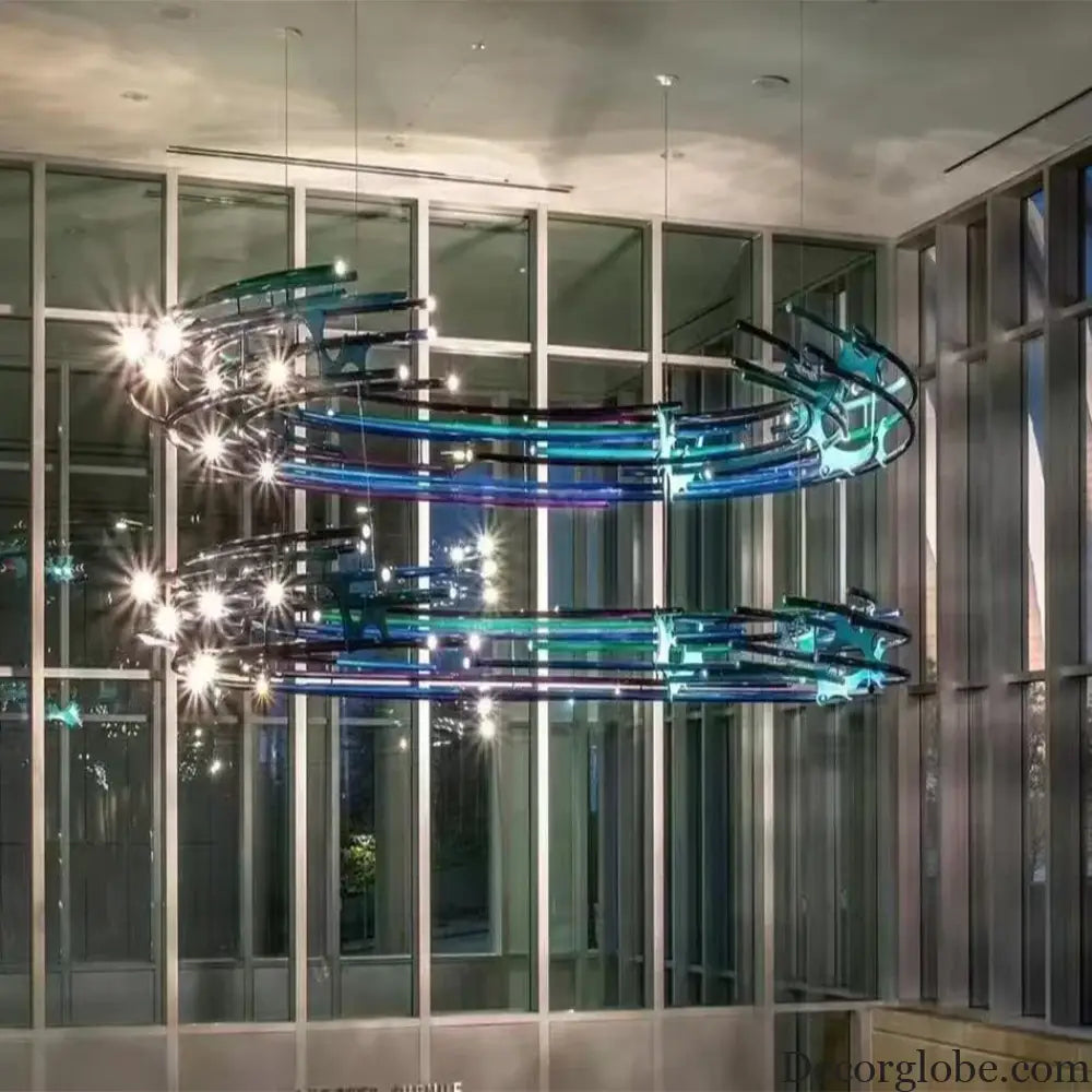 Vivienne Custom Build Semicircular Art LED Chandelier Chandelier