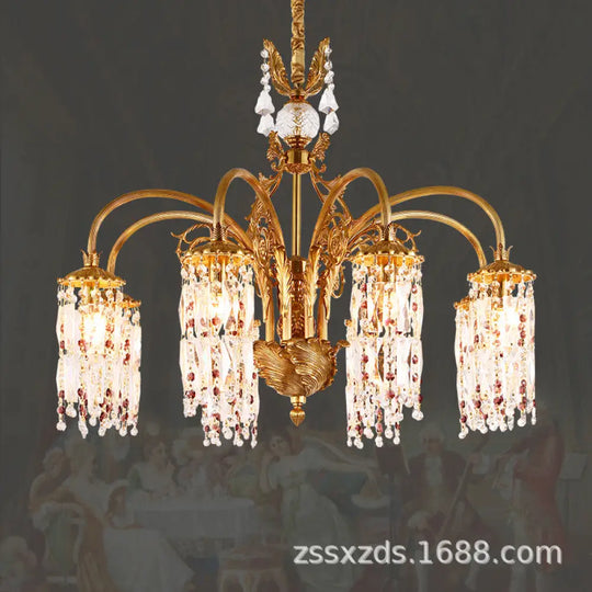 French style light luxury chandelier villa luxury atmosphere living room dining room bedroom lamp European retro