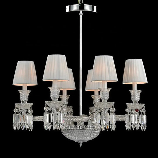 European-style Stair Crystal Chandelier Restaurant Bedroom Lamp Luxury Atmospheric Villa Living Room Lamp Restaurant
