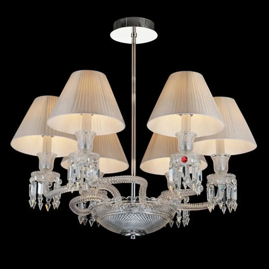 European-style Stair Crystal Chandelier Restaurant Bedroom Lamp Luxury Atmospheric Villa Living Room Lamp Restaurant