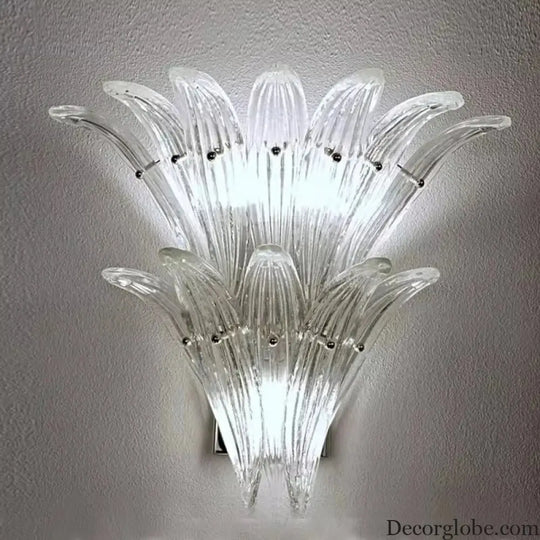 Odette French Vintage Murano Glass LED Chandelier for Living Room & Staircase Chandelier
